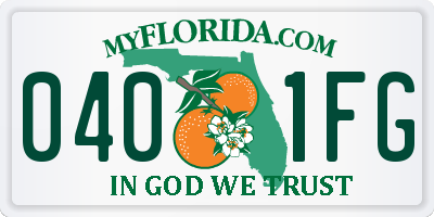 FL license plate 0401FG