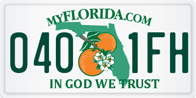 FL license plate 0401FH
