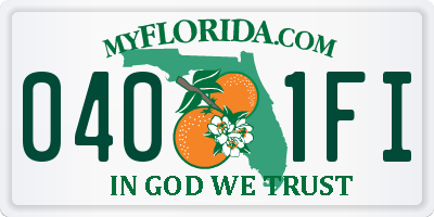 FL license plate 0401FI