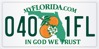 FL license plate 0401FL