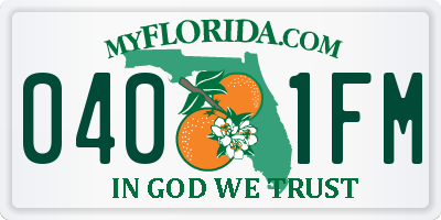 FL license plate 0401FM