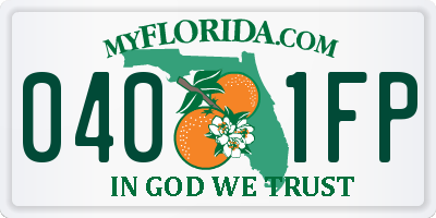 FL license plate 0401FP
