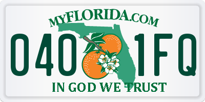 FL license plate 0401FQ