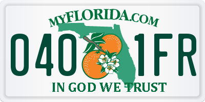 FL license plate 0401FR