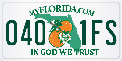 FL license plate 0401FS