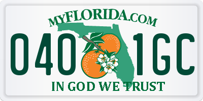FL license plate 0401GC