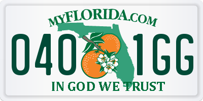 FL license plate 0401GG