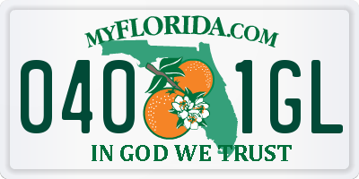 FL license plate 0401GL