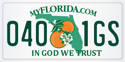 FL license plate 0401GS