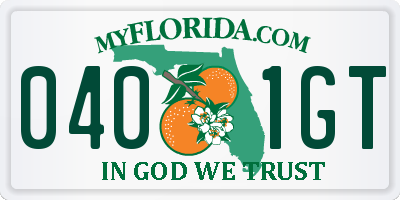 FL license plate 0401GT