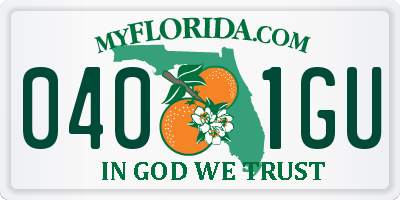 FL license plate 0401GU