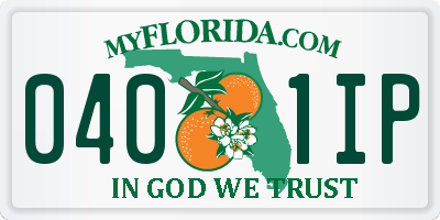 FL license plate 0401IP