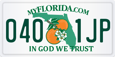 FL license plate 0401JP