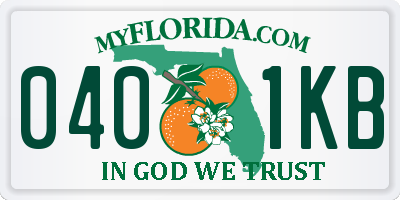 FL license plate 0401KB