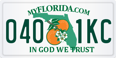 FL license plate 0401KC