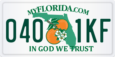 FL license plate 0401KF