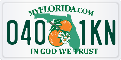 FL license plate 0401KN