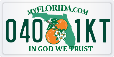 FL license plate 0401KT