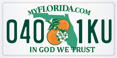 FL license plate 0401KU