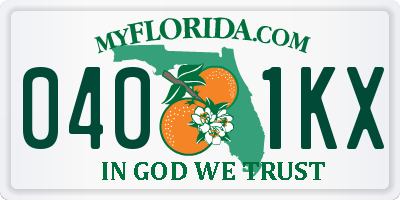 FL license plate 0401KX