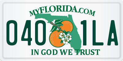FL license plate 0401LA