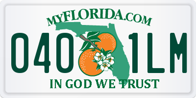 FL license plate 0401LM