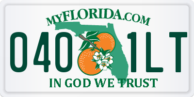 FL license plate 0401LT