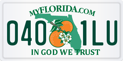 FL license plate 0401LU
