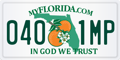 FL license plate 0401MP