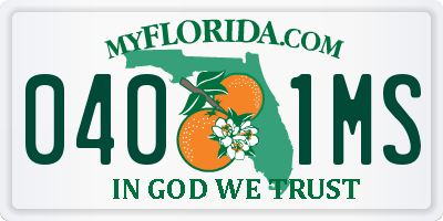 FL license plate 0401MS