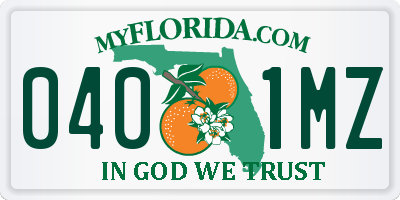 FL license plate 0401MZ