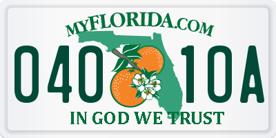 FL license plate 0401OA