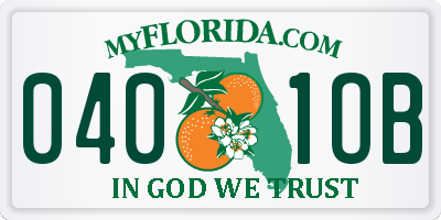FL license plate 0401OB