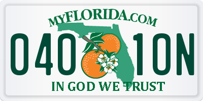 FL license plate 0401ON