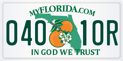 FL license plate 0401OR