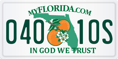 FL license plate 0401OS