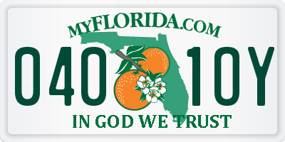FL license plate 0401OY