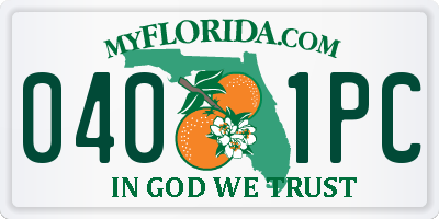 FL license plate 0401PC