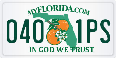 FL license plate 0401PS