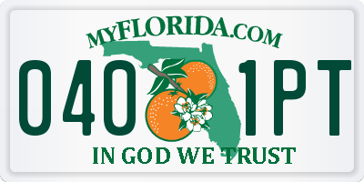 FL license plate 0401PT