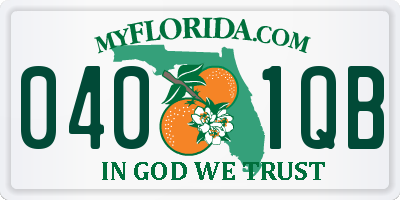 FL license plate 0401QB