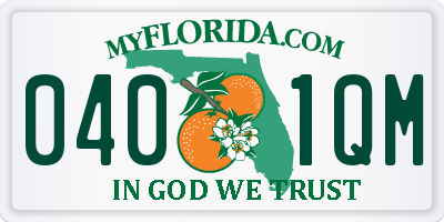 FL license plate 0401QM