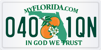 FL license plate 0401QN