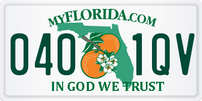 FL license plate 0401QV