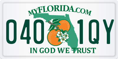FL license plate 0401QY