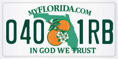 FL license plate 0401RB