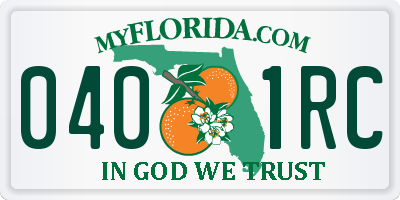FL license plate 0401RC