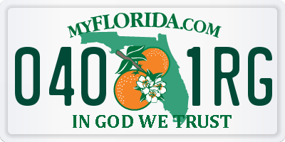 FL license plate 0401RG