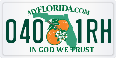 FL license plate 0401RH