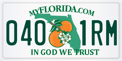 FL license plate 0401RM